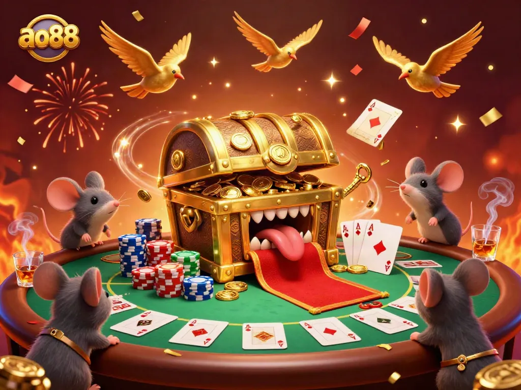 Engage with ao88's casino experience and win big at the golden treasure chest tables.