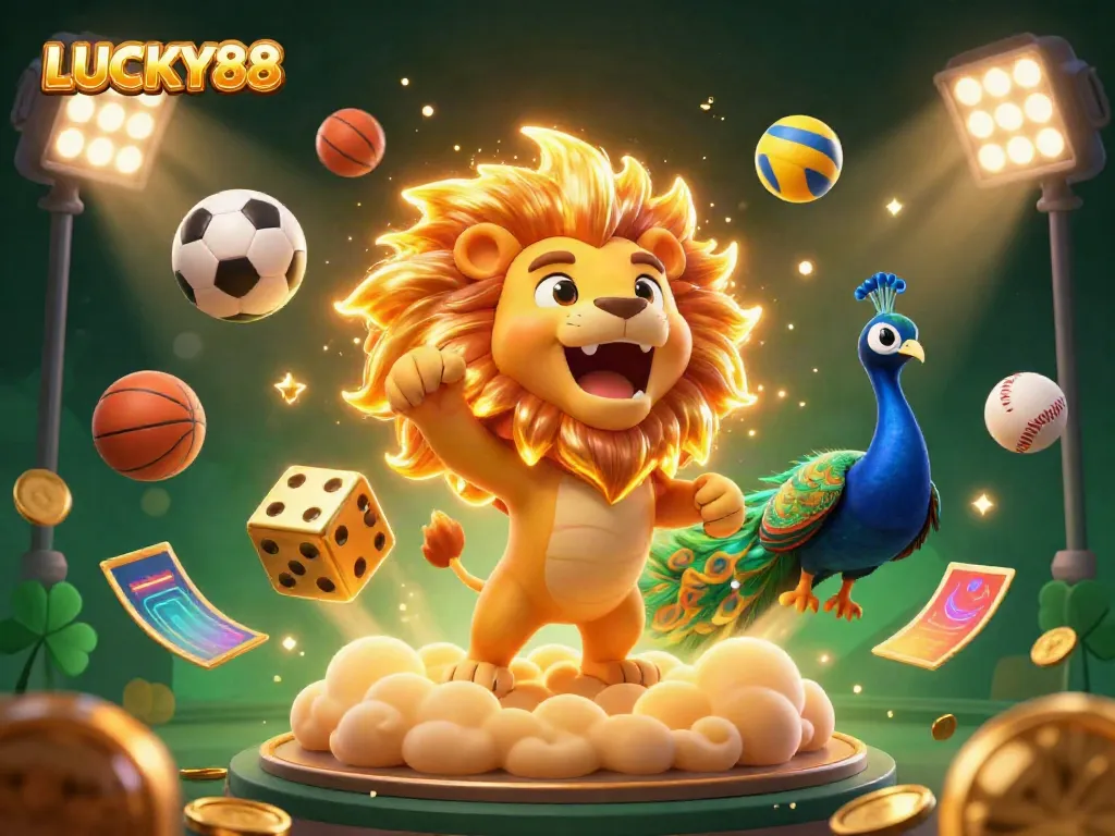 Experience the thrill of winning at LUCKY88 with vibrant characters and dynamic gaming elements.