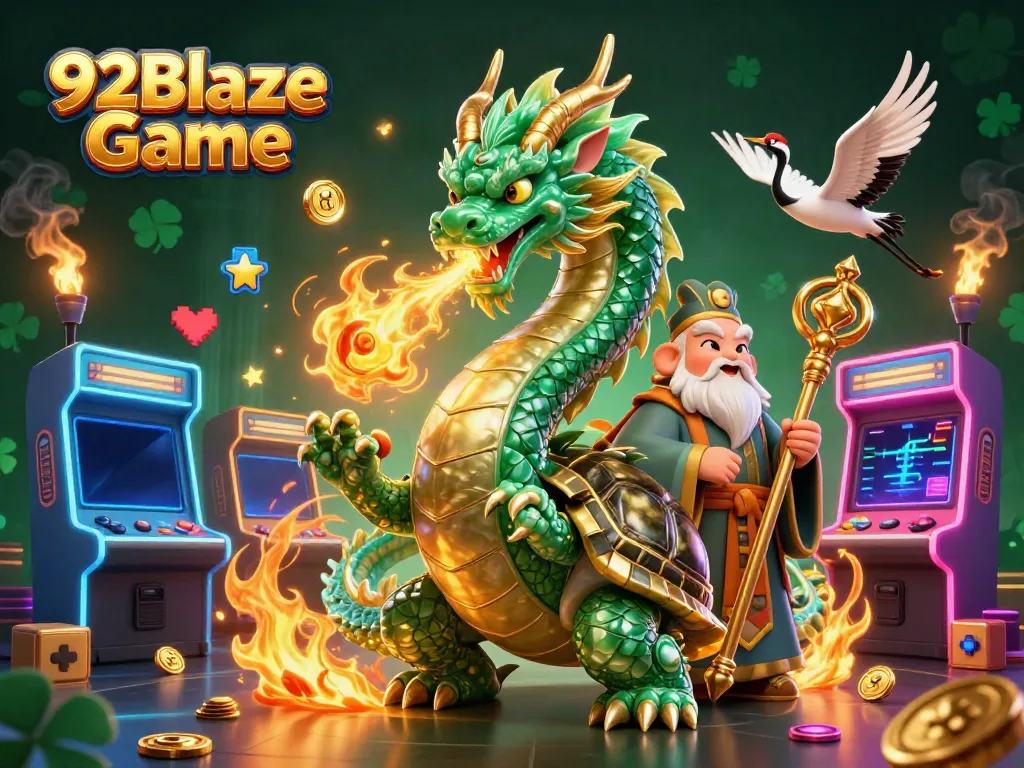 Experience the exciting realm of 92Blaze Game with vibrant characters and dynamic casino elements.