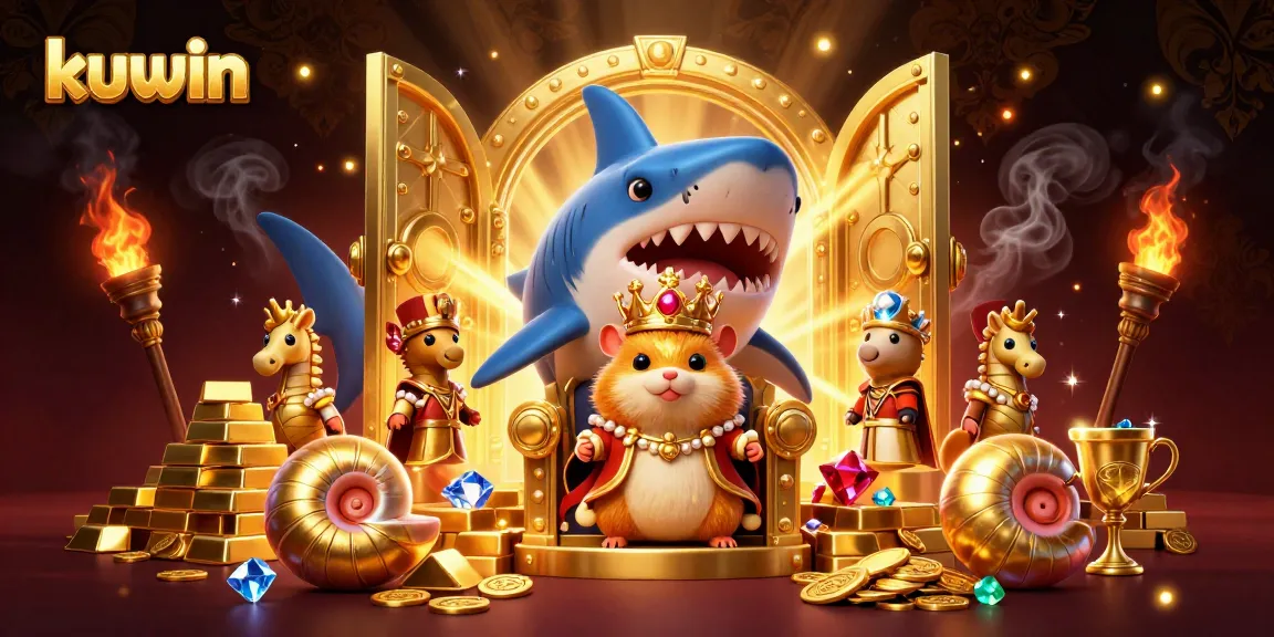 Experience the thrilling kuwin gaming atmosphere with the hamster king amidst treasures and excitement.