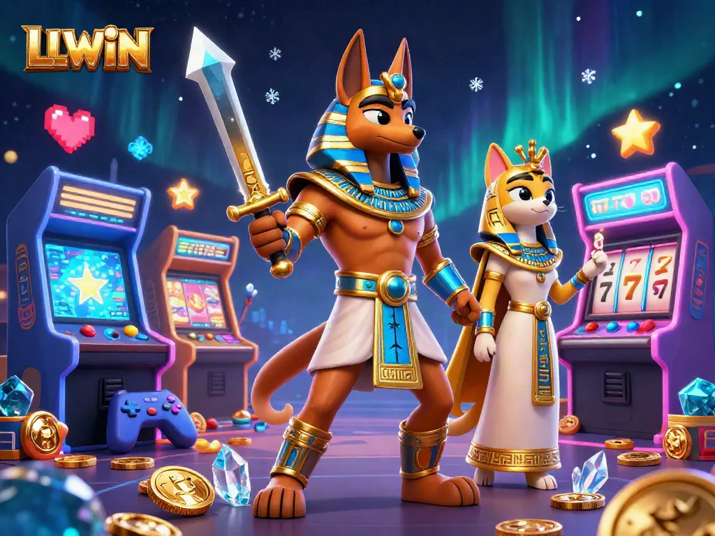 Spin the reels with LLWIN's vibrant casino adventure featuring ancient warriors and glowing treasures.