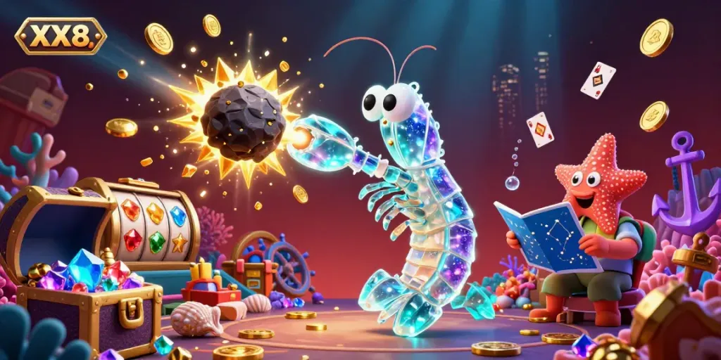 Experience the excitement of XX8's online casino with vibrant, dynamic 3D art bursting with winning themes.