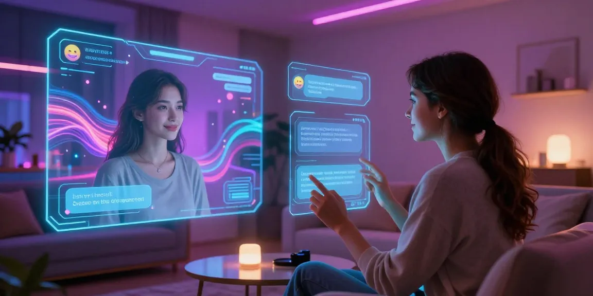 Young couple enjoying ai sex chat in a vibrant virtual environment with engaging avatars.