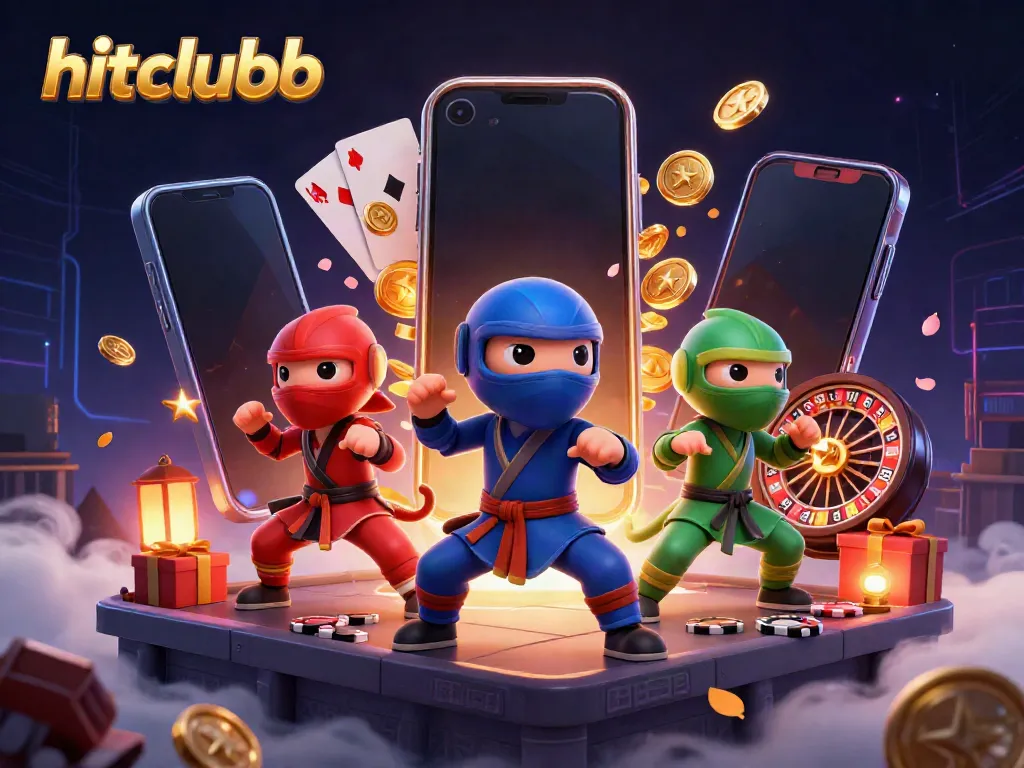 Engage in thrilling gameplay with hitclubb as colorful ninja chameleons showcase casino excitement through dynamic slot games.